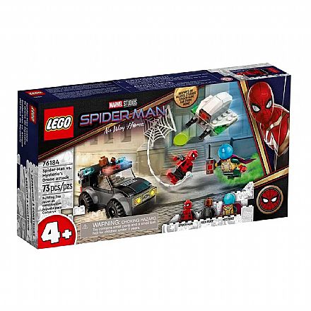 Brinquedo - LEGO Super Heroes Marvel - Homem-Aranha vs. Ataque do Drone do Mysterio - 76184