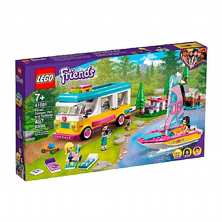 Brinquedo - LEGO Friends - Trailer e Barco à Vela na Floresta - 41681