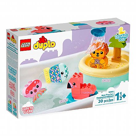 Brinquedo - LEGO DUPLO - Diversão Hora do Banho: Ilha de Animais Flutuantes - 10966
