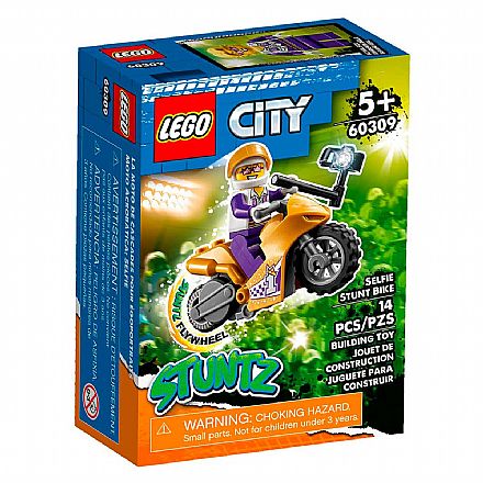 Brinquedo - LEGO City - Moto de Acrobacias Selfie - 60309