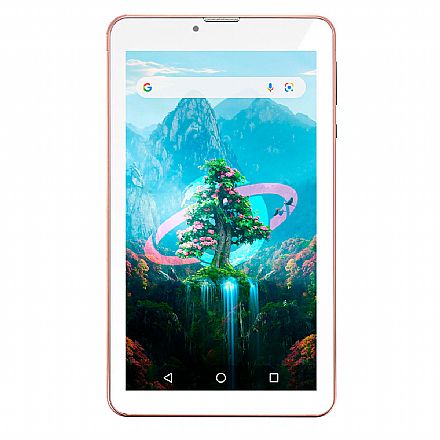 Tablet - Tablet Multilaser M7 - Tela 7", 32GB, Wi-Fi + 3G, Quad Core - Rose Gold - NB361
