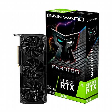 Placa de Vídeo - GeForce RTX 3090 24GB GDDR6X 384bits - Phantom+ - Gainward NED3090T19SB-1021M - Selo LHR