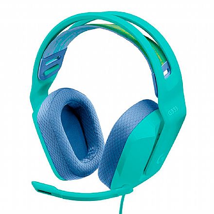 Fone de Ouvido - Headset Gamer Logitech G335 - Drivers 40mm - Controle de Volume - Conector P2 - Verde - 981-001023