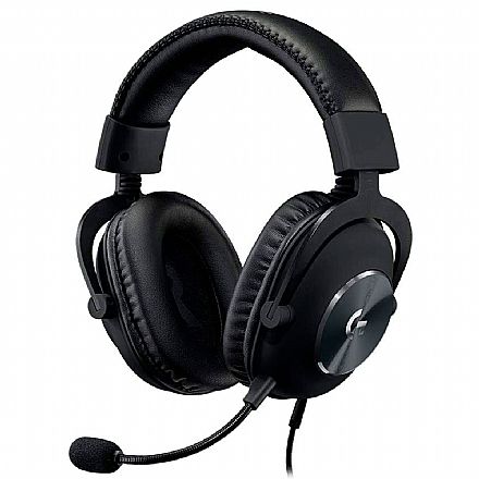 Fone de Ouvido - Headset Gamer Logitech G Pro X 7.1 Dolby Surround - G HUB - Drivers Pro-G 50mm - Blue Vo!ce - 981-000817