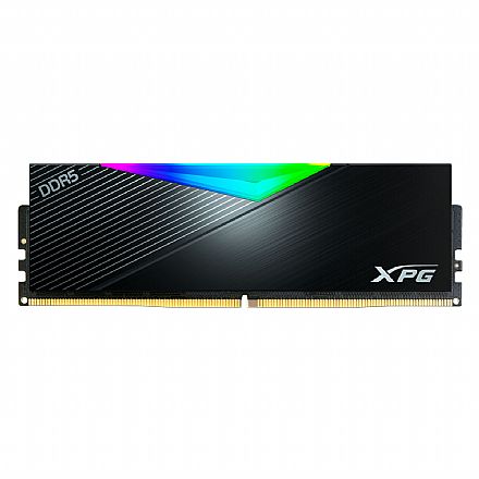 Memória para Desktop - Memória 16GB DDR5 5200MHz Adata XPG Lancer RGB - CL38 - AX5U5200C3816G-CLARBK
