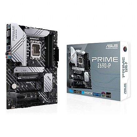 Placa Mãe para Intel - Asus Prime Z690-P - (LGA 1700 - DDR5 6000 O.C) Chipset Intel Z690 - Slot M.2 - USB 3.2