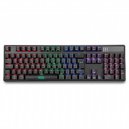 Teclado - Teclado Mecânico Gamer Dazz Cybertronic Content Blue - ABNT2 - LED Rainbow - Switch Jixian Blue - 625280