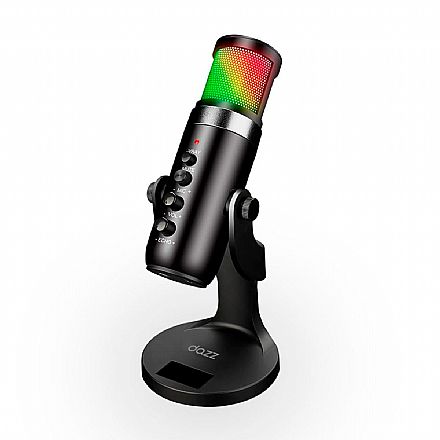Acessorios de som - Microfone Condensador Dazz X Pro - Conector P2 - Cabo 1,8m - Iluminação RGB - 62000110