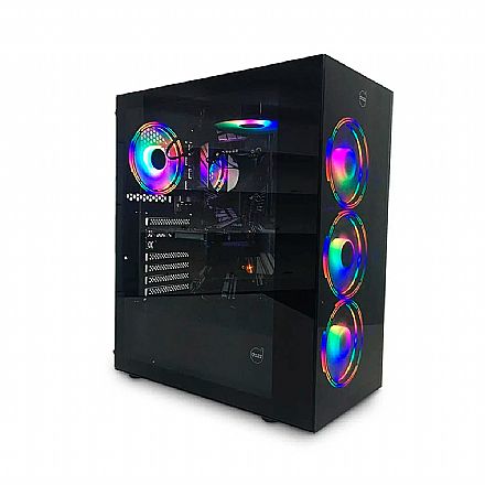 Gabinete - Gabinete Gamer Dazz Saturno 63000004 - Lateral em Vidro Temperado - USB 3.0