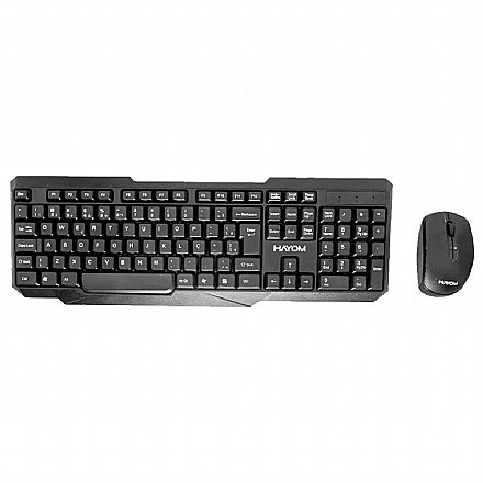 Kit Teclado e Mouse - Kit Teclado e Mouse sem Fio Hayom Office TC3210 - 1200dpi - ABNT2 - 321010