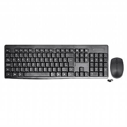 Kit Teclado e Mouse - Kit Teclado e Mouse sem Fio K-Mex KA-6028 + MA-A733 - ABNT2 - 1200dpi - B2KA60280010BOX