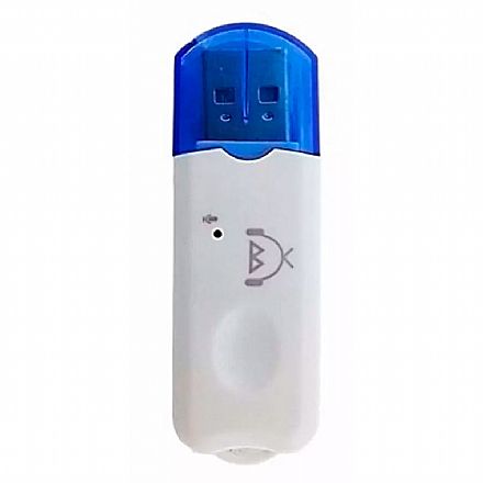 Placas e Adaptadores de rede - Adaptador Bluetooth para Som Automotivo - Alimentação USB - Conector P3 - AD0391