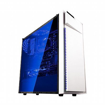 Gabinete - Gabinete Gamer Bluecase BG-015 - USB 3.0 - Janela Lateral de Acrílico - Branco