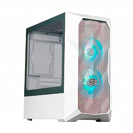 Gabinete - Gabinete Cooler Master Masterbox TD300 Mesh White - Lateral em Vidro Temperado - TD300-WGNN-S00