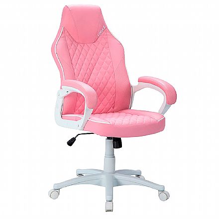 Cadeiras - Cadeira Gamer Motospeed Hyrax - Pistão Classe 4 - Regulagem de altura - Rosa - HCD300P