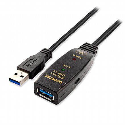 Cabo & Adaptador - Cabo Extensor USB 3.0 AM/AF com Amplificador de Sinal - 10 metros - Comtac 9374