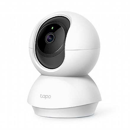 Segurança CFTV - Câmera de Segurança IP TP-Link Tapo C200 - Wi-Fi - Visão 360° - Full HD - Visão Noturna - Áudio Bidirecional