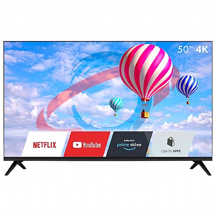 TVs - TV 50" Multilaser TL032 - Smart TV - Ultra HD 4K - Wi-Fi - HDR10 - HDMI / USB