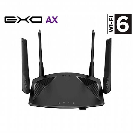 Roteador, Repetidor & Acess Point - Roteador Wi-Fi D-Link DIR-x1860 - Wi-Fi 6 - 4 Antenas - AX 1800 - até 1800Mbps