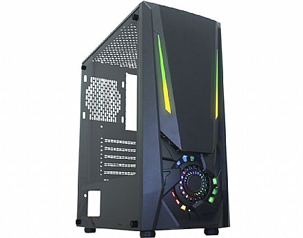 Gabinete - Gabinete Gamer K-Mex Jaeger 2 - Frontal LED RGB - CG02TJRH002CB0X