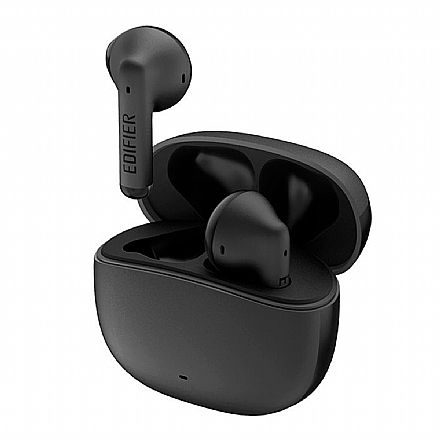 Fone de Ouvido - Fone de Ouvido Bluetooth Earbud Edifier TWS W100T - Bluetooth 5.1 - com Case Carregador - Preto - W100TBK