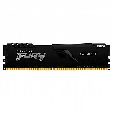 Memória para Desktop - Memória 16GB DDR4 2666MHz Kingston Fury Beast - CL16 - KF426C16BB/16