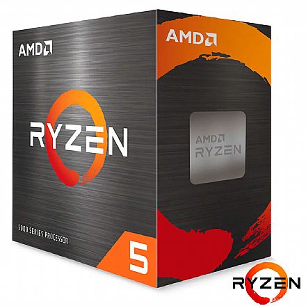Processador AMD - AMD Ryzen 5 5600 Hexa Core - 12 Threads - 3.5GHz (Turbo 4.4 GHz) - Cache 32MB - AM4 - TDP 65W - 100-100000927BOX