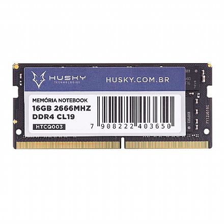 Memória para Notebook - Memória SODIMM 16GB DDR4 2666MHz - para Notebook - CL19 - HTCQ003