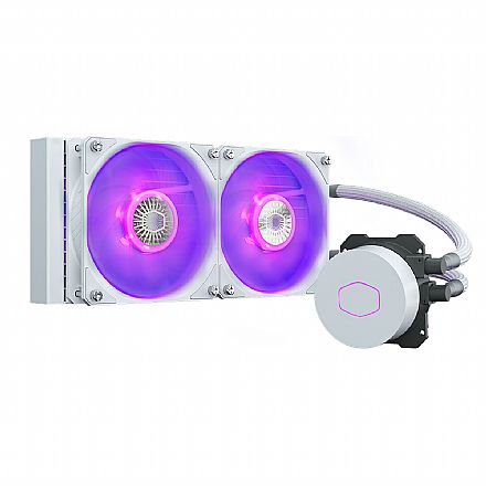 Water Cooler - Water Cooler MasterLiquid ML240L V2 RGB - Cooler Master MLW-D24M-A18PC-RW - Branco