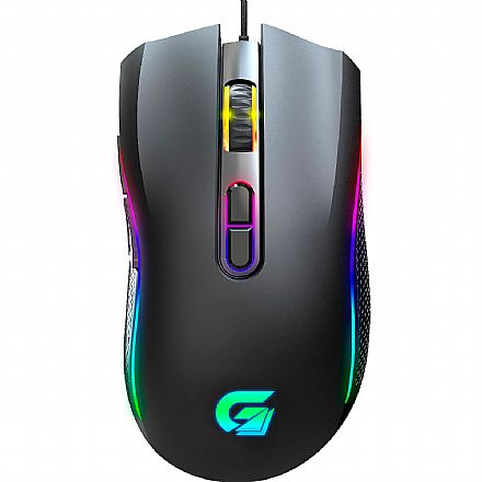 Mouse - Mouse Gamer Fortrek Black Hawk - 7200dpi - 6 Botões - LED RGB - 75682