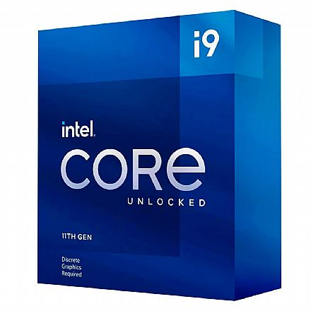 Processador Intel - Intel® Core i9 11900KF - LGA 1200 - 3.5GHz (Turbo 5.3GHz) - Cache 16MB - 11ª Geração - BX8070811900KF
