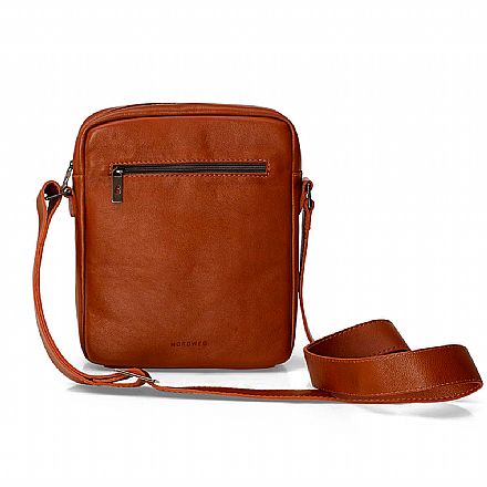 Mochila / Bolsas - Bolsa de couro legítimo Nordweg Nômade para Tablet / iPad - Compacta - Caramelo - NW091A-CA