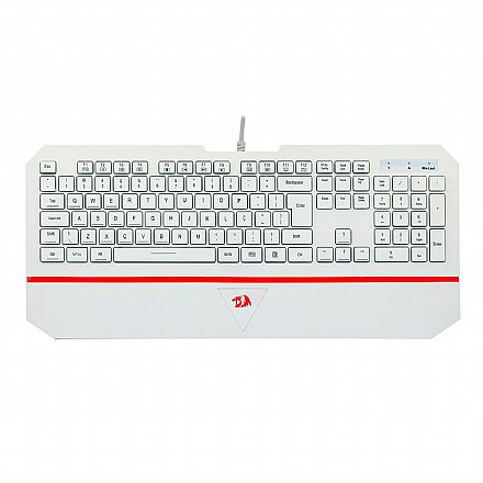 Teclado - Teclado Gamer Redragon Karura 2 - ABNT2 - Teclas Multimídia - Branco - K502W-N