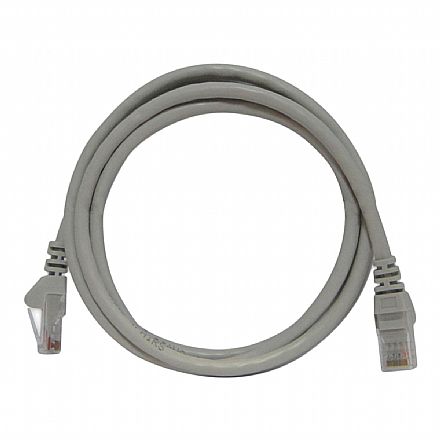 Cabo de rede - Cabo de Rede UTP (Patch Cord) RJ45 Cat 6 - 1.5 metro - Cinza - CY-PC1.5M-6-26-GY