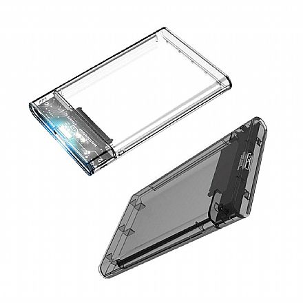 Storage / Case / Dockstation - Case para HD SATA 2.5" F3 - USB 3.0 - Transparente - CS-U3T