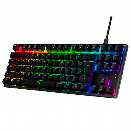 Teclado - Teclado Mecânico Gamer HyperX Alloy Origins Core - LED RGB - Switch Azul - HX-KB7BLX-BR