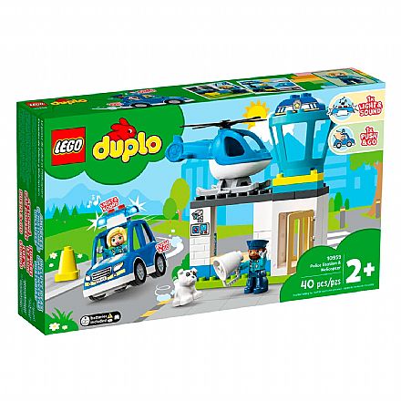 Brinquedo - LEGO Duplo - Delegacia de Polícia e Helicóptero - 10959