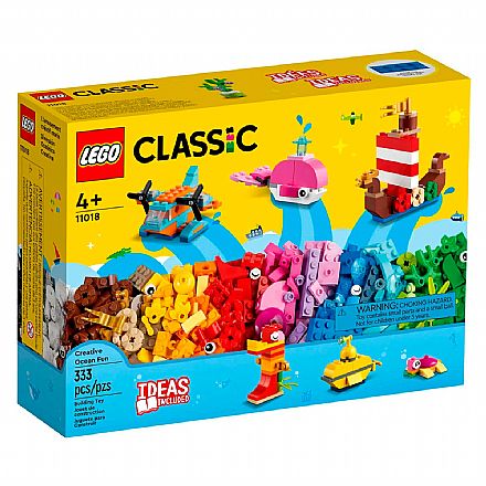 Brinquedo - LEGO Classic - Diversão Criativa no Oceano - 11018