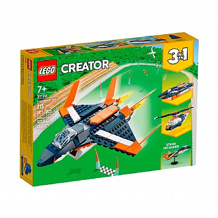 Brinquedo - LEGO Creator 3 em 1 - Jato Supersônico - 31126