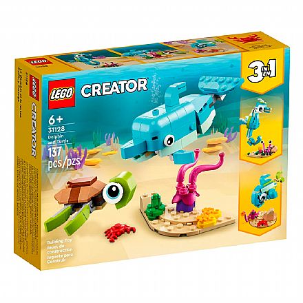 Brinquedo - LEGO Creator 3 Em 1 - Golfinho e Tartaruga - 31128