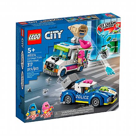 Brinquedo - LEGO City - Perseguição Policial de Carro de Sorvetes - 60314