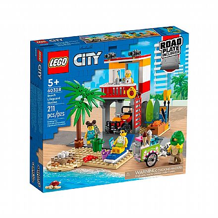 Brinquedo - LEGO City - Posto Salva-Vidas na Praia - 60328