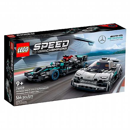 Brinquedo - LEGO Speed Champions - Mercedes-AMG F1 W12 E Performance e Mercedes-AMG Project One - 76909