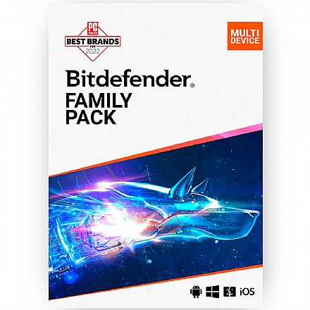 Software - Bitdefender Family Pack - Licença de 2 Anos - para 15 Dispositivos - Versão Download