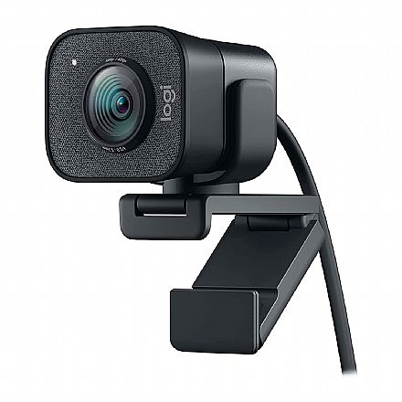 Webcam - Web Câmera Logitech StreamCam Plus - Full HD 60fps - Preta - 960-001280