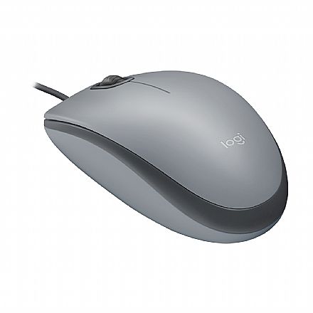 Mouse - Mouse Logitech M110 Silent - USB - Clique Silencioso - Ambidestro - Cinza - 910-005494