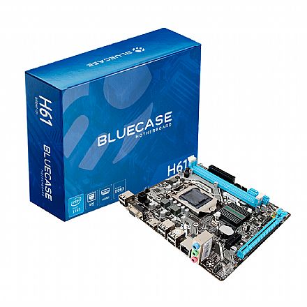 Placa Mãe para Intel - Placa Mãe Bluecase BMBH61-I2HBX - (LGA 1155 DDR3) - Chipset Intel H61