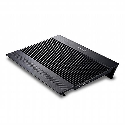 Notebook Acessórios - Suporte para Notebook Deepcool N8 Black - até 17" - 2 Ventoinhas - Preto - DP-N24N-N8BK