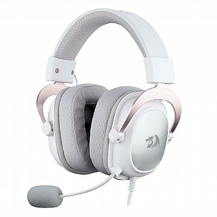 Fone de Ouvido - Headset Gamer Redragon Hero - Drivers 53mm - Conector P3 - Branco - H530-W