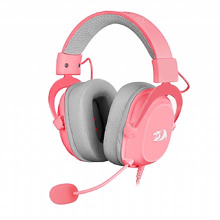 Fone de Ouvido - Headset Gamer Redragon Hero - Drivers 53mm - Conector P3 - Rosa - H530-P